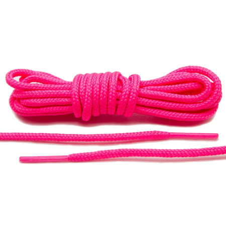 LACE LAB Roshe Laces 3mm Neon Pink - Różowe okrągłe sznurówki do butów