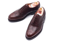 Brogues chesnut marron. Ciemno brązowe obuwie eleganckie, biznesowe, biurowe, ślubne, okolicznościowe, gyw, męskie.