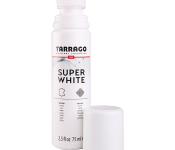 TARRAGO Super White 75ml - Mocno kryjąca biała pasta do butów w płynie