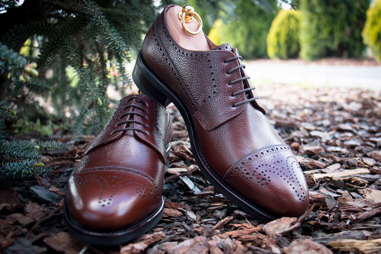 Derby shoes scotch grain leather