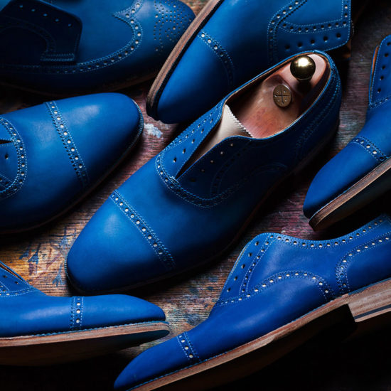 Hand Painted Blues Shoes for Men