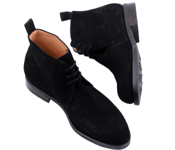 PATINE Chukka Boots 77037V G Suede Negro - czarne trzewiki męskie