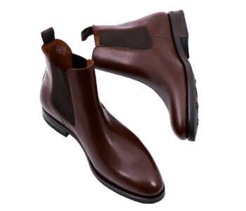 PATINE Chelsea Boots 77036V F Dark Brown - ciemno brązowe sztyblety męskie