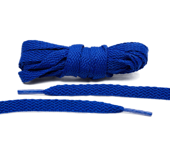 LACE LAB Flat Shoe Laces 8mm Royal Blue - Niebieskie płaskie sznurowadła do butów