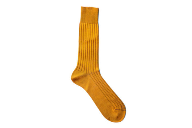 VICCEL / CELCHUK Socks Solid Golden Cotton - Złote skarpetki