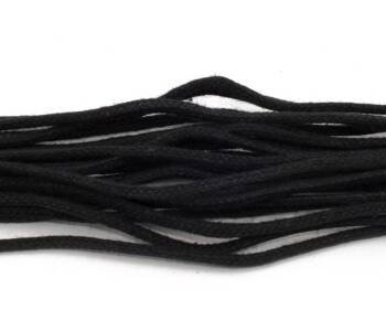 Tarrago Laces Thin Waxed 2mm Black - czarne okrągłe woskowane sznurowadła do butów