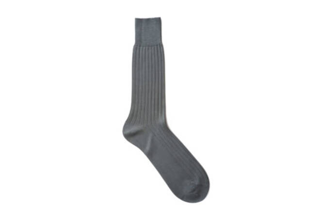 VICCEL / CELCHUK Socks Solid Gray Cotton - Szare skarpetki