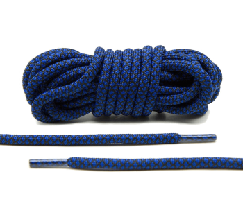 LACE LAB Rope Laces 5mm Blue / Black - Niebiesko czarne okrągłe sznurowadła do butów