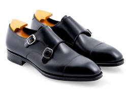 TLB Mallorca Shoes double monks boxcalf negro
