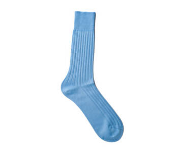 VICCEL / CELCHUK Socks Solid Sky Blue Cotton - Niebieskie skarpetki