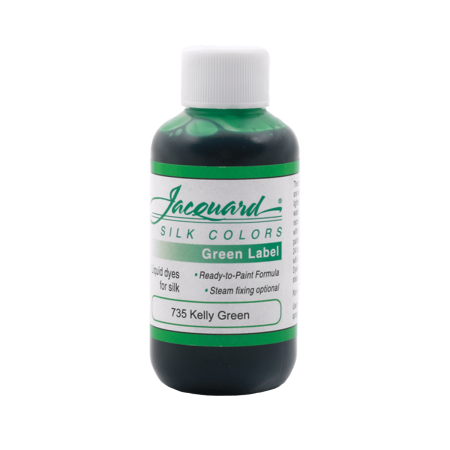 JACQUARD Green Label Silk Colors 2oz KELLY GREEN #735 / Zielony barwnik do jedwabiu