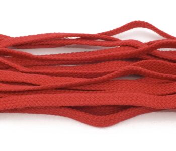 Tarrago Laces Flat 8.5mm Red - czerwone płaskie sznurowadła