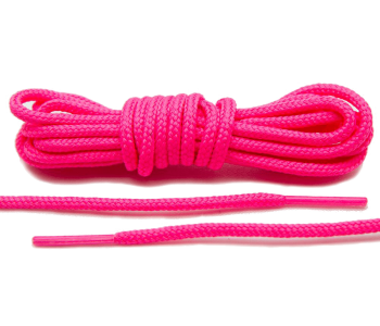 LACE LAB Roshe Laces 3mm Neon Pink - Różowe okrągłe sznurówki do butów