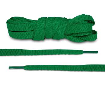 LACE LAB JORDAN 1 Laces 8mm Kelly Green - Zielone płaskie sznurówki do butów