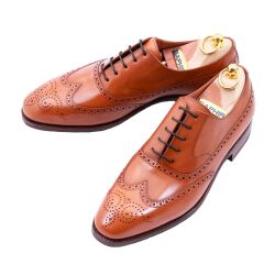 Eleganckie obuwie męskie TLB Mallorca 531 brogues Old England Cuero z podeszwą skórzaną. 