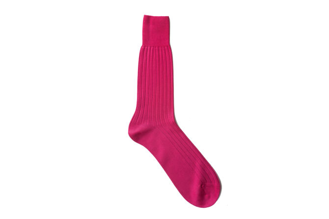 VICCEL / CELCHUK Socks Solid Ashling Pink Cotton - Różowe skarpety