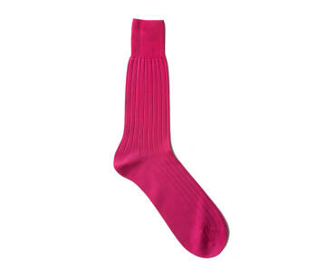 VICCEL / CELCHUK Socks Solid Ashling Pink Cotton - Różowe skarpety