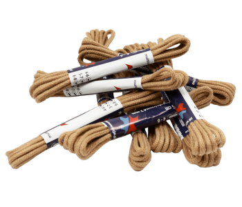 MR Laces Round Waxed 2mm Dark Beige - ciemnobeżowe okrągłe sznurowadła woskowane