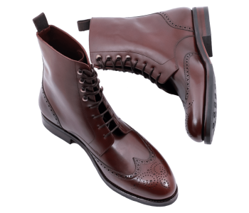 TLB MALLORCA Boots CAMERON 597SH F Dark Brown - ciemno brązowe trzewiki męskie