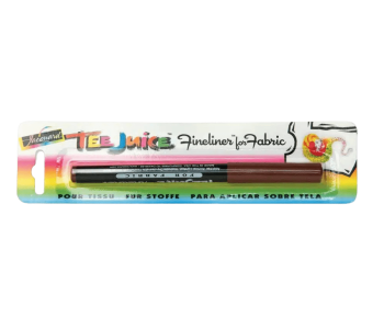 JACQUARD Tee Juice Fabric Art Marker Fine Point 0.08mm BROWN / Brązowy pisak do jeansu, tkanin, skór, drewna, gliny, papieru