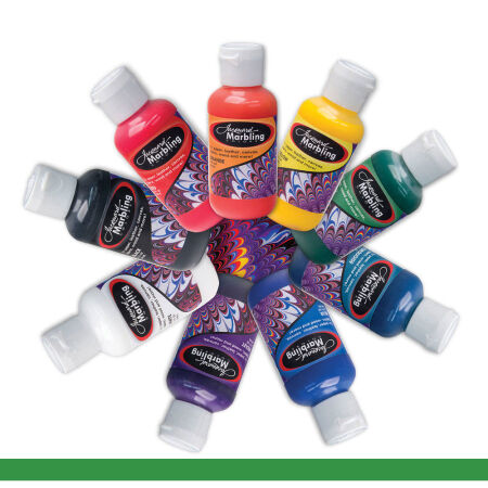 JACQUARD Marbling Color GREEN 2oz / Zielona farba do marmurkowania tkanin, skór, drewna, papieru