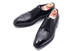 Derby Boxcalf Negro. Czarne obuwie eleganckie, biznesowe, formalne, biurowe, ślubne, okolicznościowe, gyw, męskie.