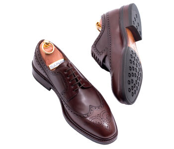 TLB MALLORCA Derby Longwing Brogues NOLAN 591STS G Brown - brązowe brogsy