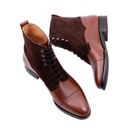 TLB MALLORCA ARTISTA Boots 140HC F KAMIL Brown & Suede Brown - trzewiki męskie brązowe