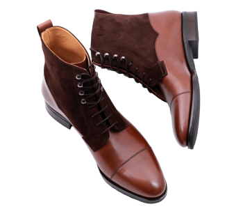 TLB MALLORCA ARTISTA Boots 140HC F KAMIL Brown & Suede Brown - trzewiki męskie brązowe