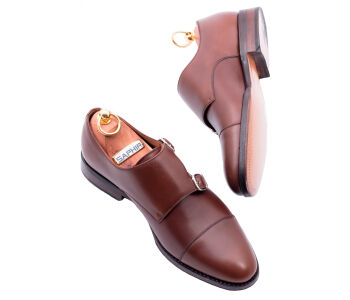 YANKO Double Monks 663 G Brown - brązowe monki męskie