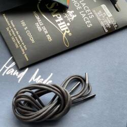 eleganckie czarne sznurówki do obuwia wykonane w 100% z bawełny 