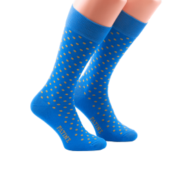 PATINE Socks PAKOB03 Blue / Yellow - Skarpety klasyczne
