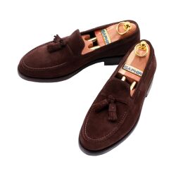 Stylowe loafersy męskie Penny Loafers TLB Ethan w odcieniu brązowego zamszu – idealne na lato i wiosnę.