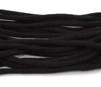 Tarrago Laces Havy Cord 5.5mm Black - czarne okrągłe sznurowadła do butów
