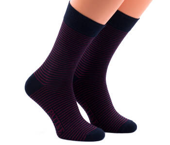 PATINE Socks PAPA01-0407 - Granatowe skarpety w paski