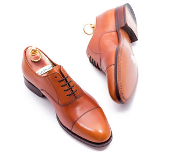 YANKO Oxford Cap Toe 558 G Light Brown - jasno brązowe wiedenki męskie