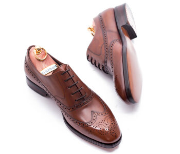 TLB MALLORCA Balmoral Brogue MORGAN 531 F Brown - brązowe brogsy męskie