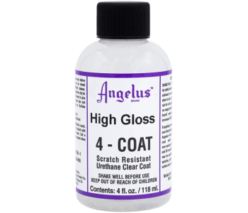 ANGELUS 4-COAT Finisher 4oz - High Gloss / Wysoki połysk wykończeniowy lakier uretanowy do customizacji sneakersów i jeansu