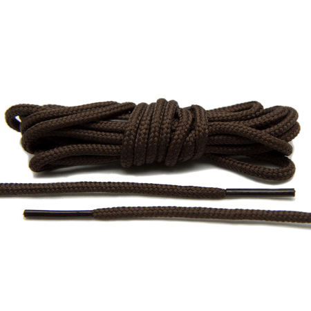 LACE LAB Roshe Laces 3mm Dark Brown  - Ciemno brązowe okrągłe sznurówki do butów