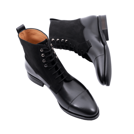 TLB MALLORCA ARTISTA Boots 140HC F KAMIL Black & Suede Black - trzewiki męskie czarne