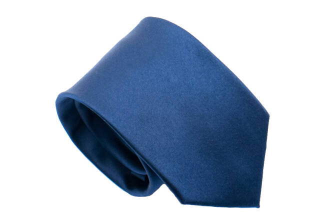 PATINE Tie 19 Bleu Marine HAND FINISHED - Jedwabny krawat
