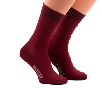 PATINE Socks PAME01-0407 - Bordowe skarpety z jaśniejszymi prześwitami