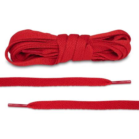 LACE LAB JORDAN 1 Laces 8mm Red - Czerwone płaskie sznurówki do butów