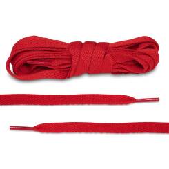 LACE LAB JORDAN 1 Laces 8mm Red - Czerwone płaskie sznurówki do butów
