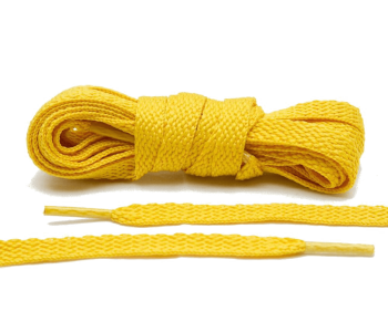 LACE LAB Flat Shoe Laces 8mm Gold - Złote płaskie sznurowadła do butów