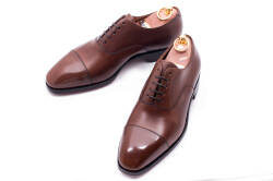 Brązowe eleganckie stylowe brązowe buty klasyczne Yanko cambridge marron 14272 typu oxford.
