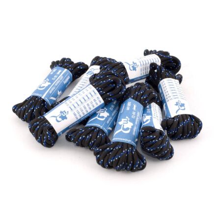 MR Laces Trekking Strong 4mm Black Blue - czarno niebieskie wzmacniane sznurowadła trekkingowe