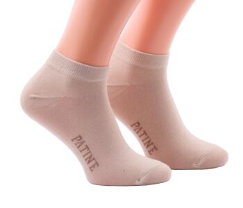 PATINE Ankle Socks PAST01 Beige / Brown - Stopki beżowe