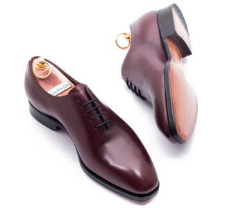 YANKO Oxford Wholecut 201 F Burgundy - bordowe lotniki męskie