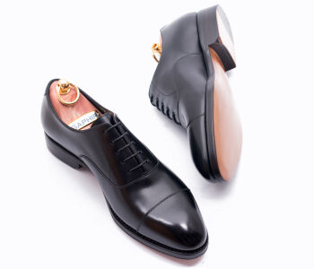 TLB MALLORCA Oxford Cap Toe LEWIS 516 F Black - czarne wiedenki męskie